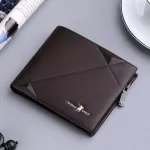 Williampolo  Wallet Mens Slim Credit Card Holder Genuine Leather Multi Card Case Slots Cowhide Leather Zipper Wallet