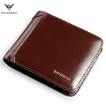 Williampolo Men Wallet Short Credit Card Holder Bifold TRIFOLD Genuine Leather Multi Card Case Organizer Purse Black Brown