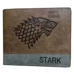 Classic Leather Men Wallet Anime Game Of Thrones Stark Leather Purse Cartoon Style One Piece Legend Of Zelda Naruto Wallets