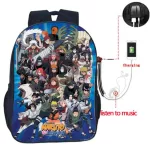 Boys Girls Teens Backpacks Naruto Usb Charge School Bags Uchiha Sasuke Beautiful Knapsack Sharingan Men Women Travel Rucksack