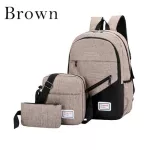 3 Pc/set Anti Theft Backpack Men Women Casual Backpack Travel Lapbackpack School Bags Sac A Dos Homme Zaino