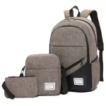3pcs/set School Bags For Women Nylon Lapbackpack Travel Business Men Shoulder Bag School Backpacks Sac A Dos Mochila