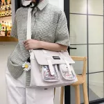 Women's shoulder bag/Canvas Tooling Shoulder Bag Male Student Casual One-Shoulder Bag Mail Bag FeMale Diagonal Bag