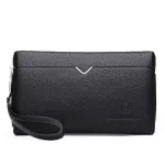 New business, male bag, soft leather, clutch, clutch bag, large capacity