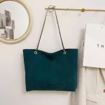 Velvet Shoulder Bag, Corrugated Square, Large Shoulder Shoulder, GBIWANT Chain