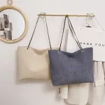 Velvet Shoulder Bag, Corrugated Square, Large Shoulder Shoulder, GBIWANT Chain