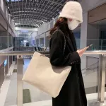 Velvet Shoulder Bag, Corrugated Square, Large Shoulder Shoulder, GBIWANT Chain