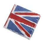New Flag Wlet Snae Retro Creative Men's Ort PU Leather Student Wlet Rice Flag Stars and Stripes Flag SE