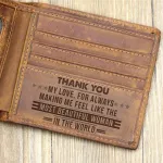 "To My Husband"-Custom Leather WLET ENGRED WLETS S For Men on Birthday Ventine's Day Drop Iing