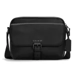 Genuine coach shoulder bag, genuine leather bag, strap, cable length, beautiful color, durable, a lot of new channels, Coach C5399 Men Hudson Crossbody Bag in Leather Black.
