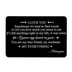 Engraved "I Le You" Wlet Card Wlet Insert Tches to Le Husband /Boyfriend /Couple Anniversary for Boyfriend