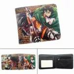 Anime Attac on Titan Pu Wlet Scout Regiment Leather CN Pozet Bifold Photo Card Holder Student Boys Girls Cartoon SES