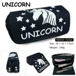 Cute Totoro Double Zier Pencil Case Bag Anime Tail Moon Canvas Wlet Cartoon Maeup Bags Sol Lies