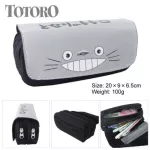 Cute Totoro Double Zier Pencil Case Bag Anime Tail Moon Canvas Wlet Cartoon Maeup Bags Sol Lies