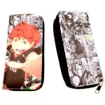 Anime Haiyuu Leather Wlet Zip Around Se Id Credit Card Money Holder Wlets Organizer