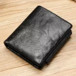 Me Ort Zier Style Uer Grain Genuine Leather Multi-Function Card Holder Wlet
