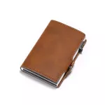 Bisi Goro Single Box Card Holder Pu Leather Card Wlet New Men RFID Bloc Anum Smart Multifunction Slim Wlet CARD CASE