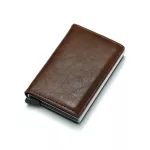 RFID Card Holder Wlet Men Name Carbon Fiber Leather Trin Smart Money Bag Luxury B Se Wet New