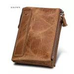 100% Crazy Horse Genuine Leather Men Wlets Credit Business Card Holders Double Zier Cowhide Leather WLET SE CARTE