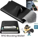 ผู้ถือบัตรเครดิตใหม่ผู้ถือบัตรประจำตัวโลหะใหม่ป้องกัน Rfid กระเป๋าสตางค์ผู้ถือบัตรธุรกิจกระเป๋าสตางค์สำหรับกรณีบัตรเครดิต