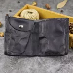 Genuine Leather Wlet For Men Me Vintage Handmade Cowhide Ort Bifold Wlets Se Card Holder With Cn Pocet Money Bag