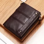 กระเป๋าสตางค์ผู้ชายหนังแท้ออกแบบหรูหราซิปกระเป๋าเหรียญสั้นชายกระเป๋าใส่บัตร Rfid กระเป๋าเงินผู้ชายกระเป๋า