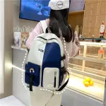 Backpack/Korean Style College Style All-Match Male and Female Students Hit Color Backpack Transparent School