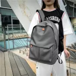 กระเป๋าเป้ผู้ชาย/New casual solid color backpack fashion trend casual business nylon backpack