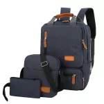 กระเป๋าเป้ผู้ชาย/Men's backpack three-piece outdoor travel computer backpack female junior high school student school bag