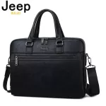 JEEP BULUO Men's brand, business case, 14-inch, laptop bag, can support A4 files, 2020, high quality men-6673-3