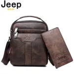Jeep Buluo Men's Brand Messenger Bag, 2 pieces, Messaler bag, comfortable business, man's handbag