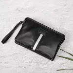 A compact man's handbag with many things, PU movies, model Ne845-black
