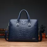 Men's bags, fashion patterns, crocodile shoulder, diagonal, pockets, computers, business bags, leather bags