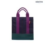 Agatha, cotton canvas, mosaic bag, color capacity, cans, laying the water cup, partition, AGT211-539 bag