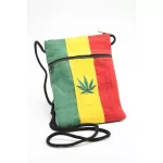 Rasta BAG PASSPORT HEMP WEED Leaf Zip products, natural fiber bags, Passport, marijuana leaf 5 × 7 inches