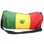 Rasta Bag Hemp Tube Biggest Size Cannabis Leaf, natural fiber shoulder bag Natural embroidery 9 × 18 inches