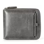 Men's Luxury SE WLET HOLDER FEATER MEN ZIER VINTAGE PU SOLID Square Credit Card Jn Pocet Uomo Porte CN Money