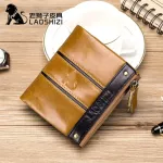 Brand New Design Men's WLET L Wax Genuine Leather Zier Bag CE BELT Anti-Theft Credit Card SEEN WLETS