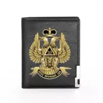 New Free And Accepted Masons Men's Wlet Leather Se For Men Credit Card Holder Ort Me Slim Cn Money Bags