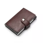 Bisi Goro Smart Wlet Card Case L Rfid Anti Theft Bru Anum Box Card Holder Men And Women Pu Leather Ca Se