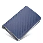 New Business ID Credit Card Holder Men and Women L RFID Vintage Anium Box Pu Leather Card Wlet Note Carbon
