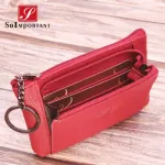 Genuine Leather Multi Card Holder Wlets Women Men Sml Zier Cn Se Money Bags Fe Clutch For With Ey Ring