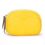 Yellow/B 5 CRS DOUBLE ZIER GENUINE LeATHER Women Orts Ladies CN Pocet Collection Mini Card Case