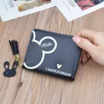 Micey Mouse Sml Wlet Lady Ort Zier Tassel Ey Cn Se Student Sml Mini Wlet Minnie Card Holder Clutch