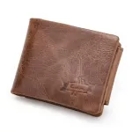 Contact's Brand Designer Men Wlets Genuine Leather WLET ME CN SE TRIFOLD MULTIFUNCTION CORD HOLDER MONEY BAG SML