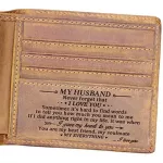 Engraved Mens Wlet Personized Leather Wlet For Men Husband Dad Son Boyfriend Le Custom S Bifold Wlet 53030-1