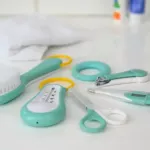 BEABA Bag with Multipurpose Care Hanging Toiletry Pouch with 9 Accessories - Gray