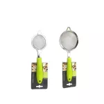 COLOR KIT, coverage, food filter, fine mesh, small filter, 6.5 cm + large, 9 cm, stainless steel, green handle