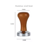58mm 3 Ears Portafilter Bottomless Filter For Barsetto Coffee Machine Stainless Steel Holder Wooden Handle