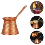 330ml Turkish Coffee Pot Cip Copper Plated Coffee Warmer Milk With Handle Kitchen Utensil